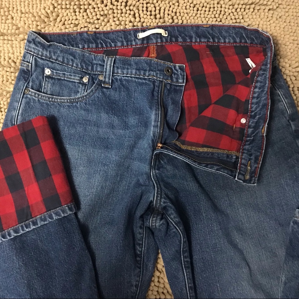 L.L. Bean 100% cotton Flannel lined jeans